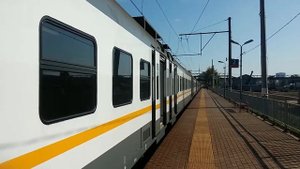 ЭП2Д-0060 ЦППК Перекраска Наше Подмосковье На станции Красный Балтиец
