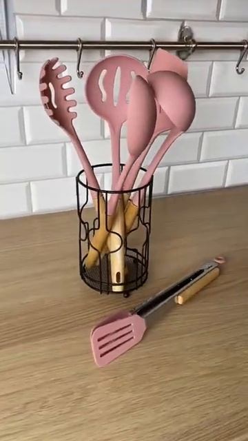 Кухонный набор Boverri, 7 предметов, розовый смотреть онлайн