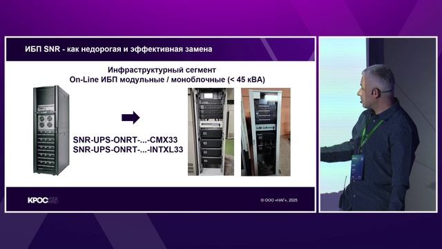 Замена устаревших ИБП ушедших из РФ брендов на актуальные модели SNR, Сергей Шульгин (НАГ) смотреть онлайн