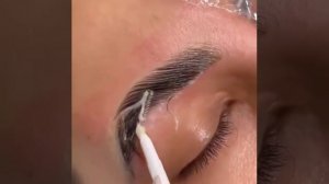 процесс ✅ ламинация бровей 👐  по записи: esedora_brow         #H