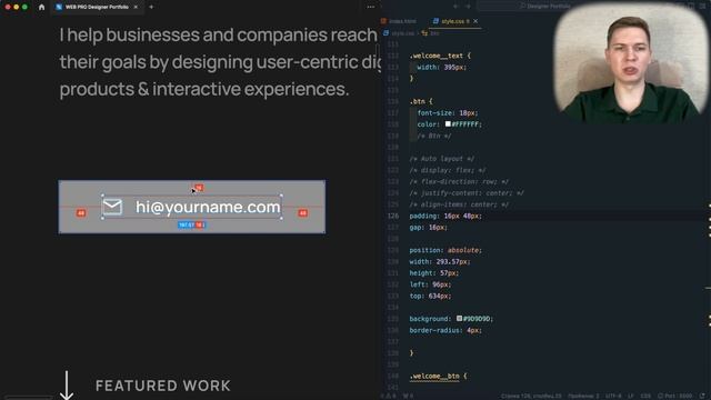 Portfolio Designer 2 - Верстка приветственной секции на Flexbox с п?
