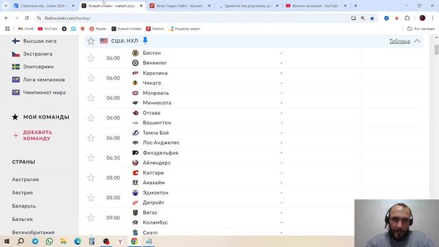Прогноз на хоккей по таблице. НХЛ. Много Вариантов. Экс смотреть онлайн