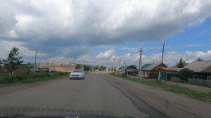 дорога через село Дрокино, Красноярский край июнь 2025г.