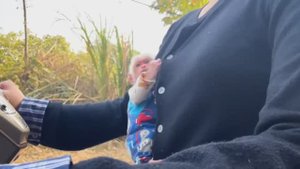 Обезьянка крошка БУКАШКА обнимается целуется Едет на маме в ресторан Кушают вместе за столом Веселая