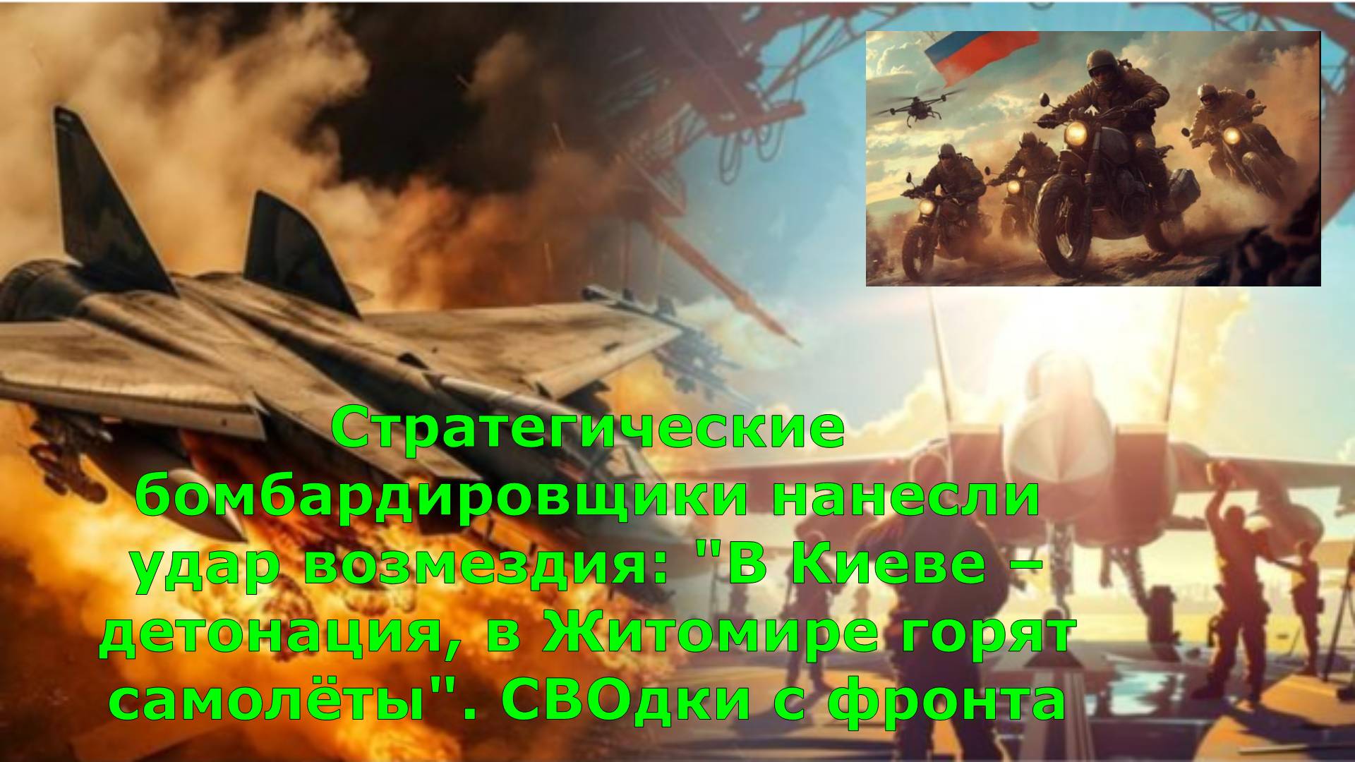 Стратегические бомбардировщики нанесли удар возмездия: "В Киеве – детонация, в Житомире горят самолё