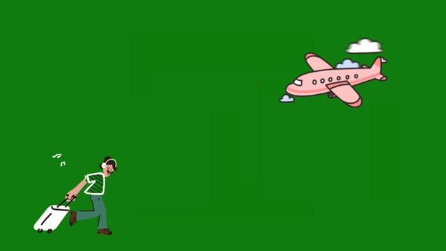 ФУТАЖ  -ТУРИСТ  - ХРОМАКЕЙ НА ЗЕЛЕНОМ ФОНЕ