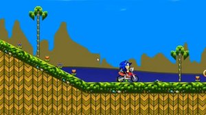 Flash Game Sonic the Hedgehogs Moto Флеш игра Мото с Соником