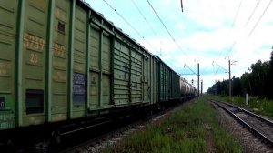 Электровозы ВЛ10У-306 с грузовым поездом и ВЛ11.8-770/772А с грузовым поездом