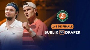 02.06.2025. Александр Бублик - Джек Дрейпер. ATP Roland Garros. Alexander Bublik - Jack Draper