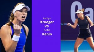 10.02.2025. Эшлин Крюгер - София Кенин. WTA Doha. Ashlyn Krueger - Sofia Kenin