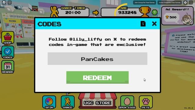 Roblox: Dance for UGC коды [28 ноября 2024] #роблокс #роблокскоды #ро смотреть онлайн