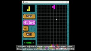 Учебная практика, геймплей игры Тетрис Классик