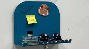 Ключница настенная металлическая бирюзовая Metal