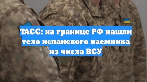 ТАСС: на границе РФ нашли тело испанского наемника из числа ВСУ