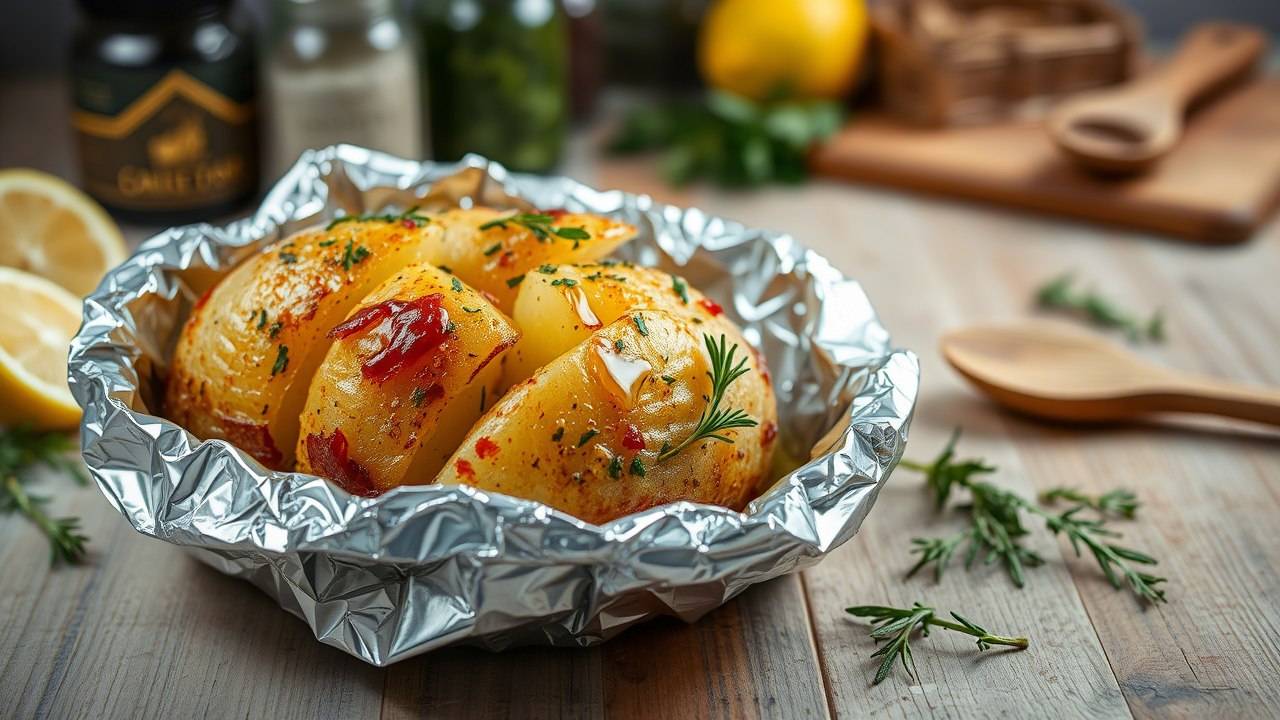 Простой способ превратить обычный Картофель в шедевр: травы, чеснок и фольга творят чудеса!