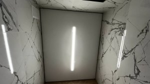 Отзыв клиента| Натяжные потолки | Натяжной потолок со световыми линиями| Воронеж