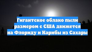 Гигантское облако пыли размером с США движется на Флориду и Карибы из Сахары