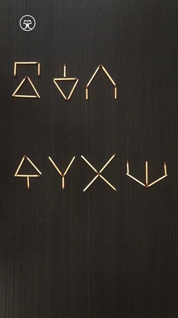 Какая из нижних фигур должна стать следующей в верхнем ряду❓ Головоломка со спичками 🧐 смотреть онлайн