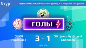 6 тур | СШОР - СШ Центр Футбола-2 (ГОЛЫ) (29.05.2025)