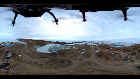 360 гр. Полёт над антарктической станцией Новолазаревская