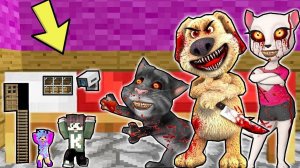 Я СКРЫВАЮСЬ ПОД КРОВАТЬЮ ОТ ГОВОРЯЩИЙ БЕН ТОМ АНЖЕЛЛА В МАЙНКРАФТ TALKING TOM BEN ANGELLA