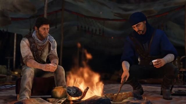 Салим рассказывает Нейту историю о затерянном городе: Uncharted 3: Иллюзии Дрейка PS4 PRO HDR 1080p смотреть онлайн
