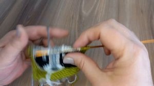 Вязаные тапочки "Улыбка"🦝🦝 большой размер💪