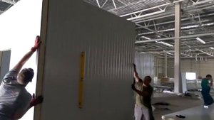 Монтаж холодильной камеры из сэндвич панелей