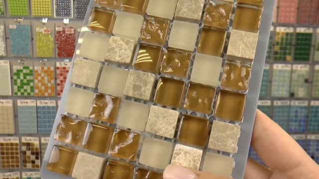 Коричневая мозаика из стекла и мрамора смотреть онлайн