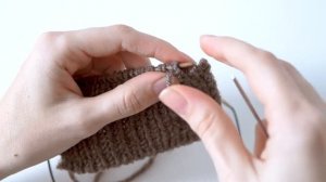 Закрытие петель итальянским способом с помощью иглы