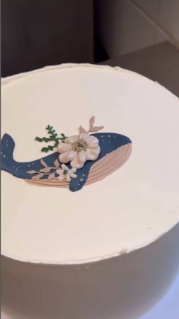 Процесс создания рисунка на торте 💙. Лайфхак
