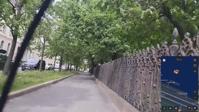 Велопрогулка СП-б ВО 2-я линия(тротуар) от Университетской наб. до наб. Макарова