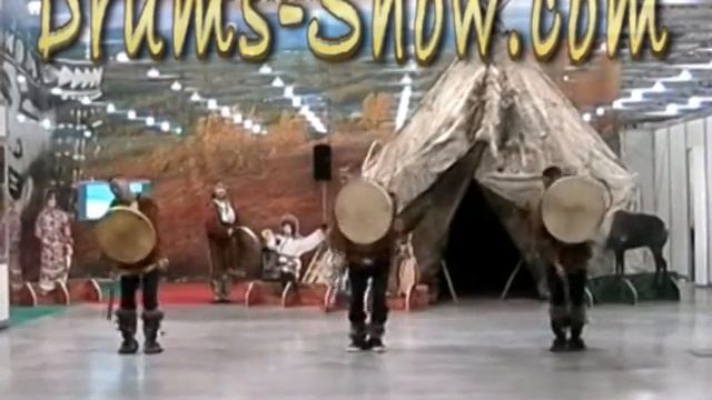 Северное барабанное шоу с бубнами танцами и горловым пением  Drums-Show
