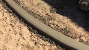 Поребрик своими руками, с полукруглыми формами, прямо