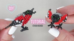 Объемные фигурки: Снегирь из бисера. 3D фигурки из проволоки параллельным плетением