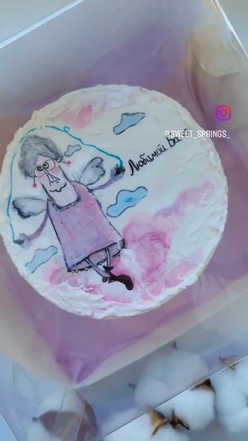 Оформление торта рисунком на мастике #бенто #торты смотреть онлайн