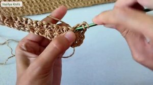 💕 Маленькая сумочка из рафии крючком. Вязаная сумка ?