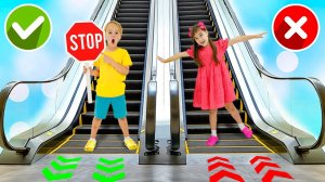 Влад и Ники. Дети изучают правила безопасности в торговом центре! Полезное видео для детей.