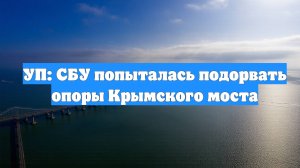 УП: СБУ попыталась подорвать опоры Крымского моста