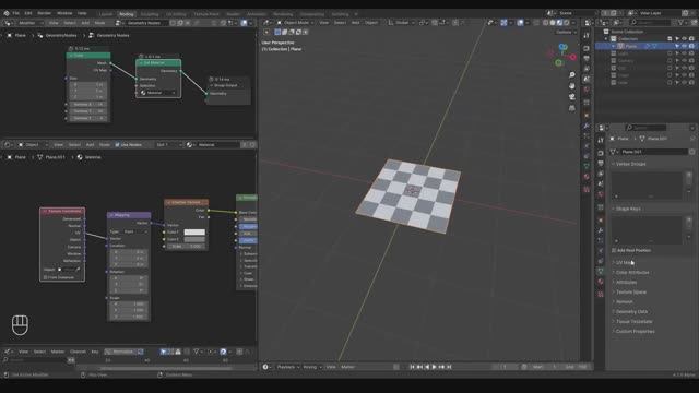Set Material UV Map And UV(Установите материал UV Map и UV)13Geometry Nodes