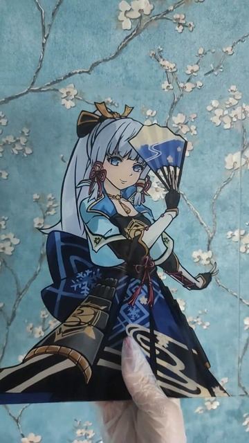 Рисунок на стекле - Kamisato Ayaka glasspainting custom genshinimpact genshin ?