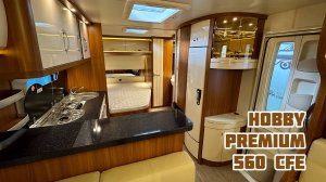 Караван Hobby премиум-класса в планировке с французской кроватью