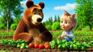 МАША И МЕДВЕДЬ САЖАЮТ ОВОЩИ НА ОГОРОДЕ. МУЛЬТИК ДЛЯ ДЕТЕЙ. ИГРОМУЛЬТ