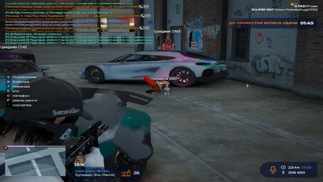 СНОВА НЕ ОСТАВЛЯЮ ШАНСОВ ПРОТИВНИКАМ на GTA5 RP Eclipse смотреть онлайн