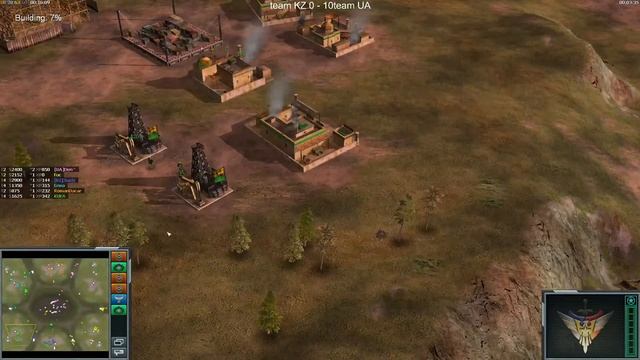 Битва 3 на 3 map Defcon Generals Zero Hour!!! на канале KazGen TV. смотреть онлайн