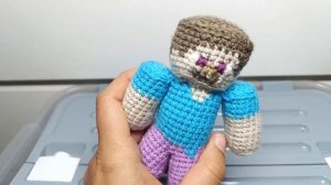 Маленький Стив из Майнкрафт крючком. Подробное описан