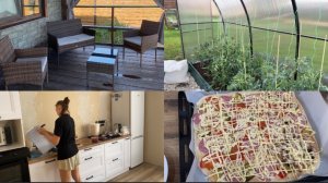 МЕБЕЛЬ НА ТЕРРАСУ С ВБ// ПОДВЯЗАЛА ТОМАТЫ В ТЕПЛИЦЕ// ЗЕЛЕНЬ НА ЗИМУ// ПИЦЦА НА УЖИН