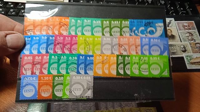 Много марок прибалтики от Самуила. Филателия марки хобби stamp philately hobby
