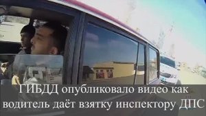 ГИБДД опубликовало видео как водитель даёт взятку инспектору ДПС