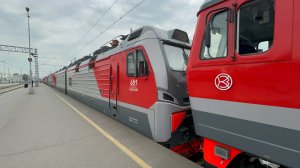 Выставка современных локомотивов на Балтийском вокзале в рамках ElTrans-2025
